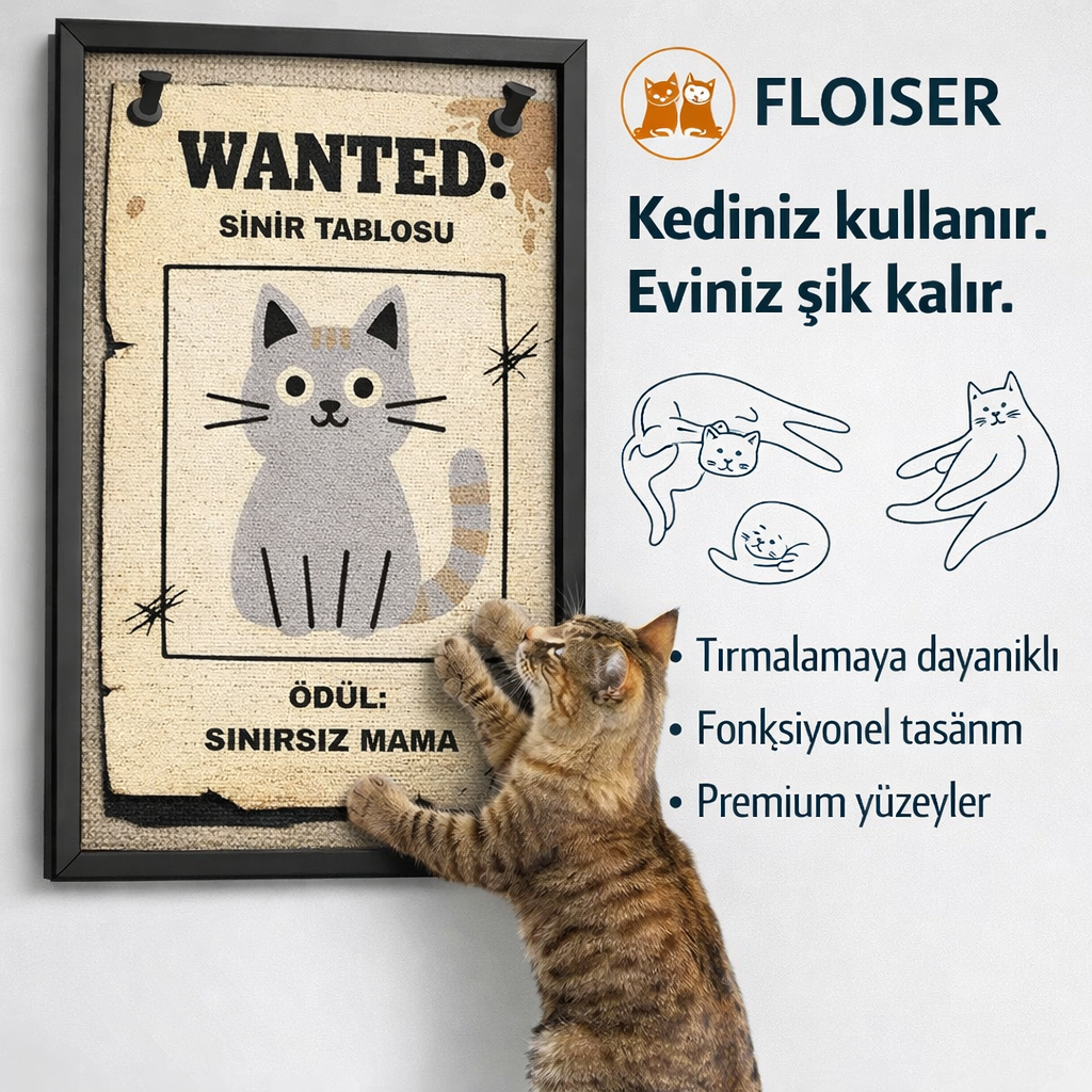 FLOISER Dekoratif Kedi Tırmalama Paneli